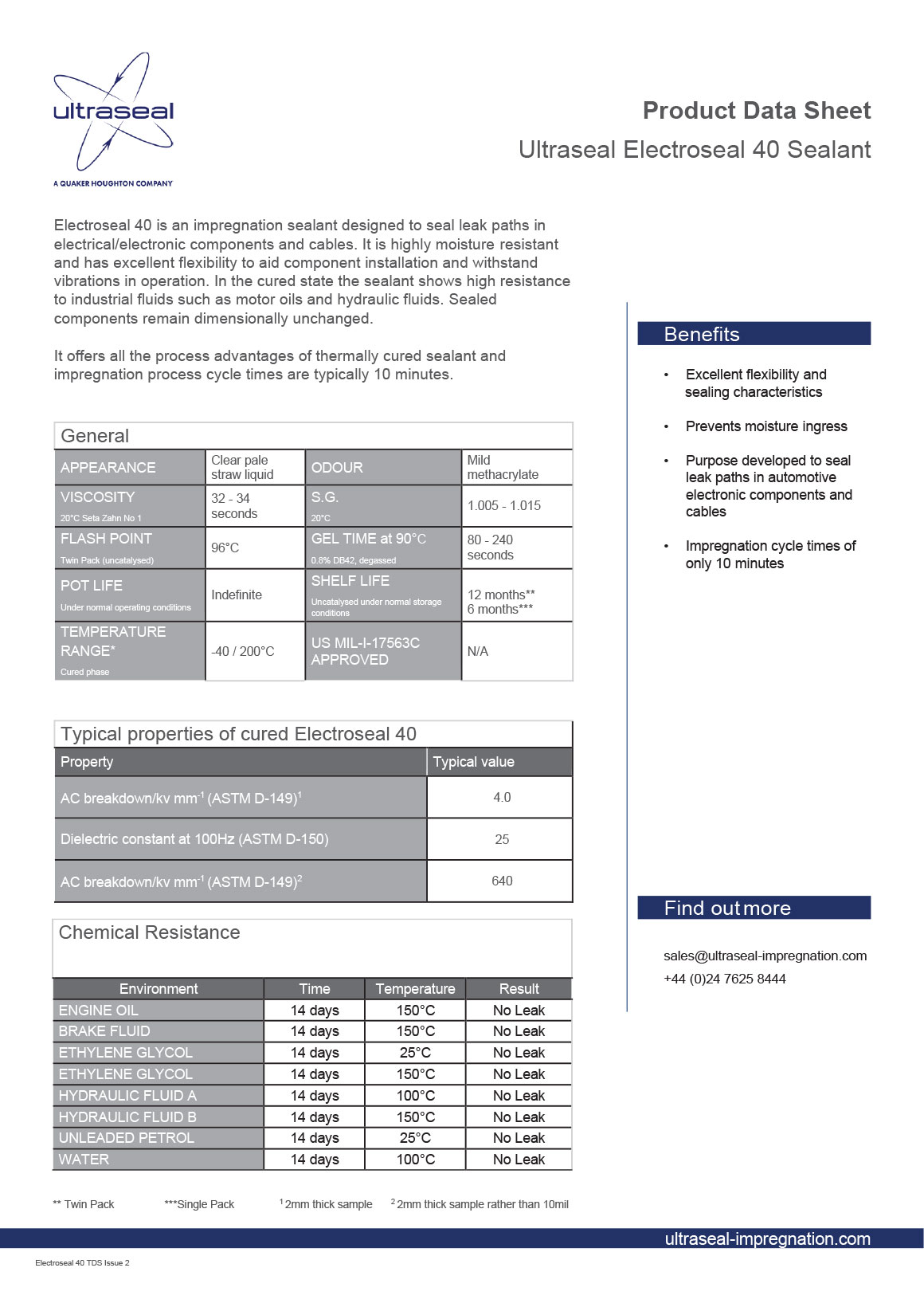 Electroseal 数据表 - whitepaper cover