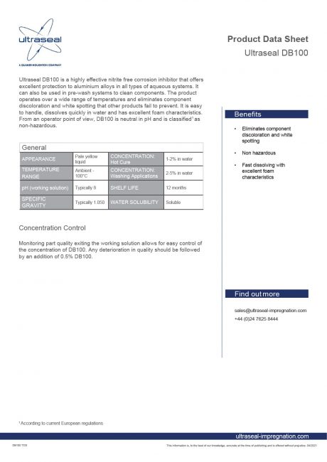 Ultraseal DB100 Datasheet