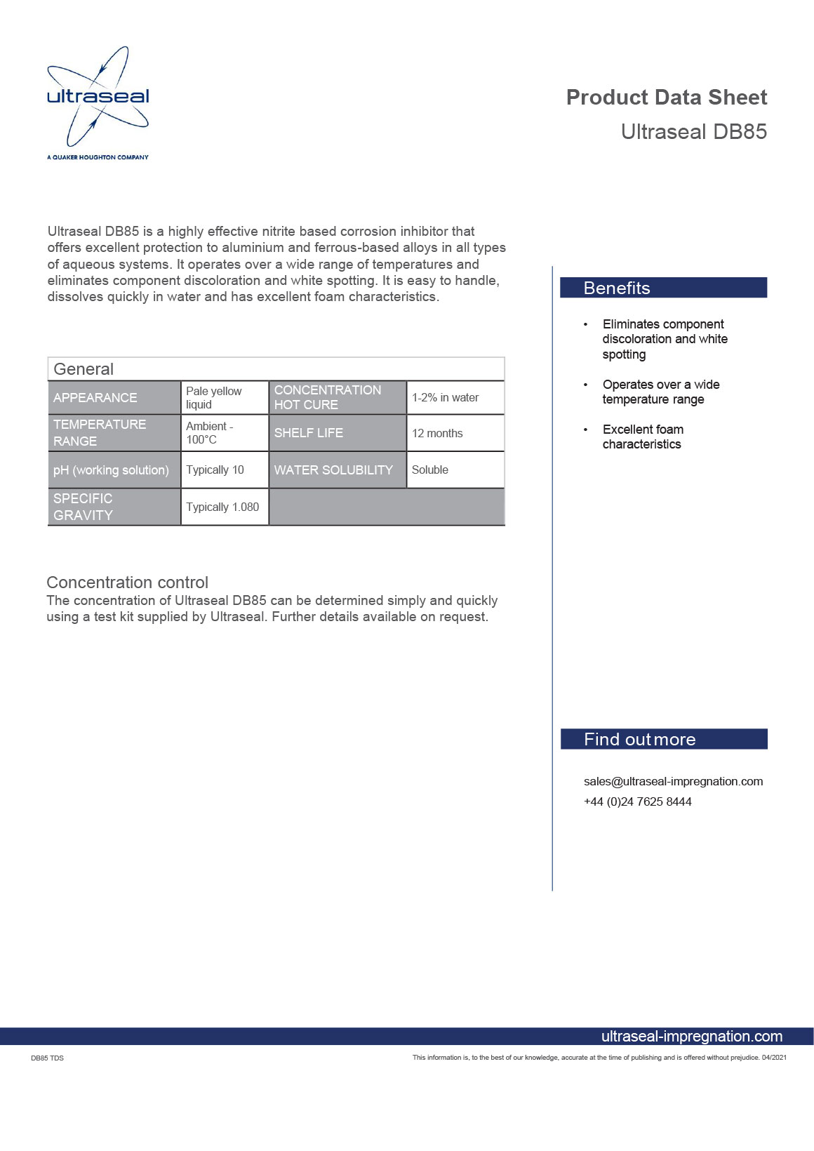 DB85 Data Sheet - whitepaper cover